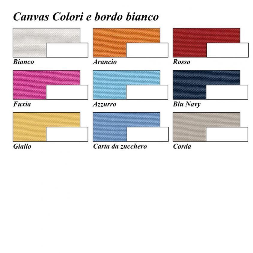Kanvas e sbieco colori disponibili